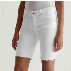 AG Denim Nikki Relaxed Skinny Short - White 29
